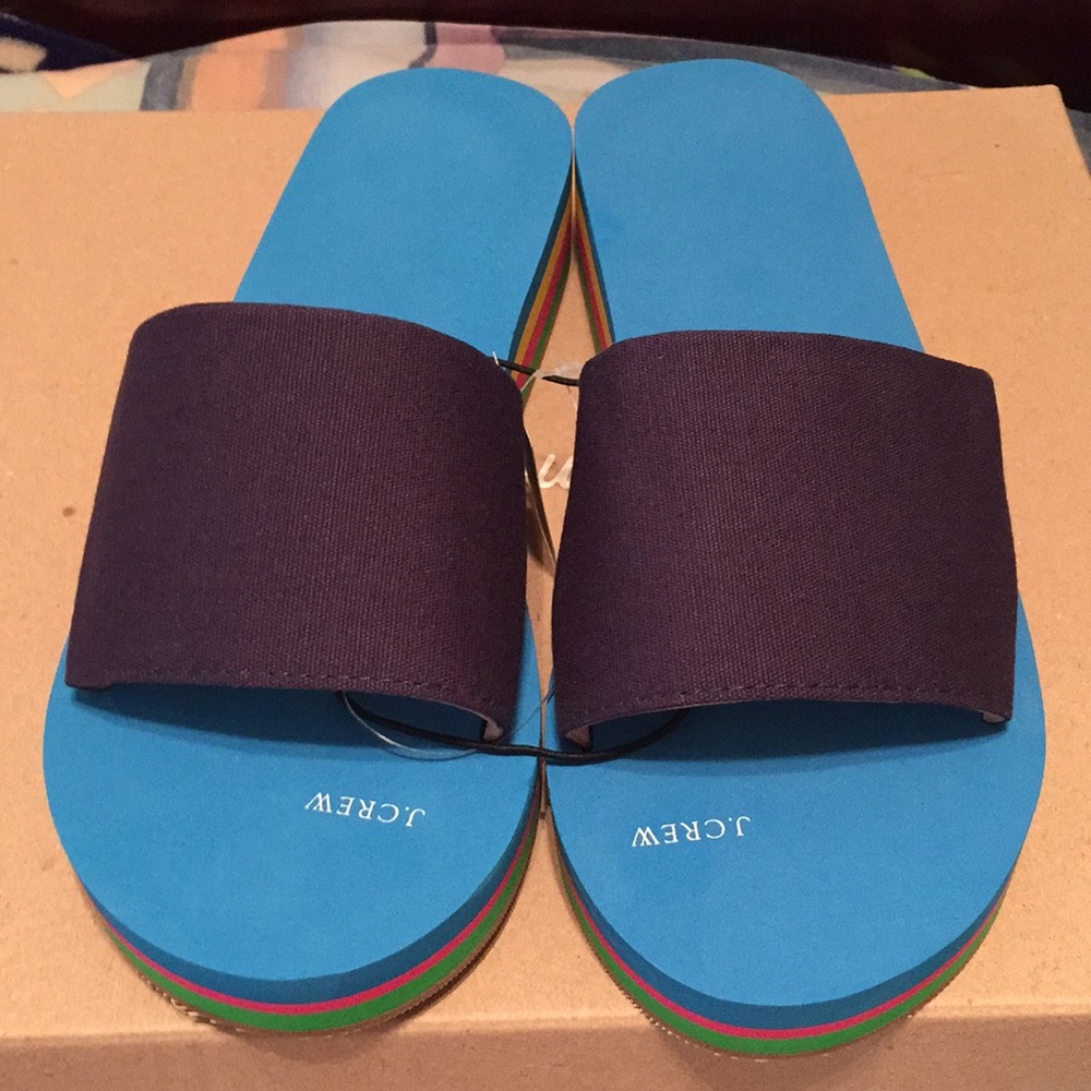 JCrew platform EVA slide sandals